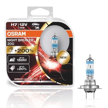 Image of Product Osram Night Breaker Laser 200% H7 12V 55W P 64210 NBL Duo Box