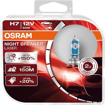 Image of Product Osram Night Breaker Laser H7 12V 55W P 64210 NBL Duo Box
