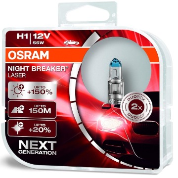 Image of Product Osram Night Breaker Laser H1 12V 60/55W 64150 NBL Duo Box